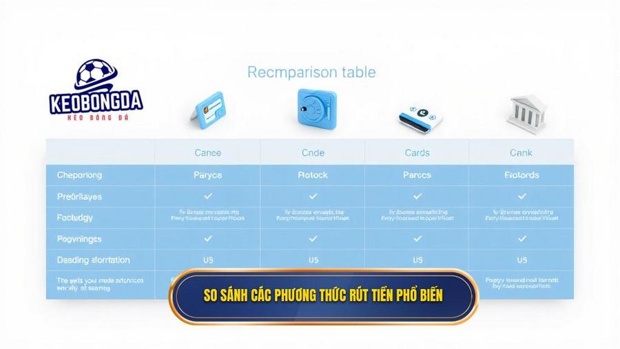 So sánh các phương thức rút tiền phổ biến